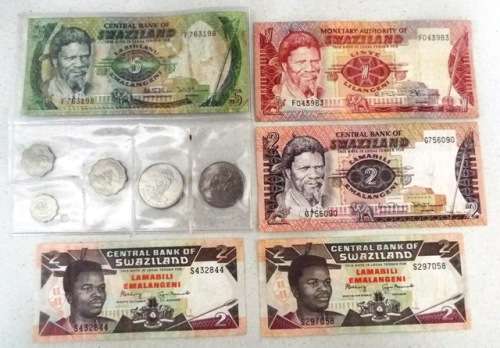 Collection of Swaziland coins and notes , ,,, AS 1 LOT