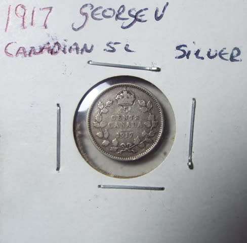1917 CANADIAN SILVER 5C