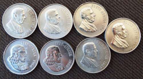 7 X  SILVER R1 COINS
