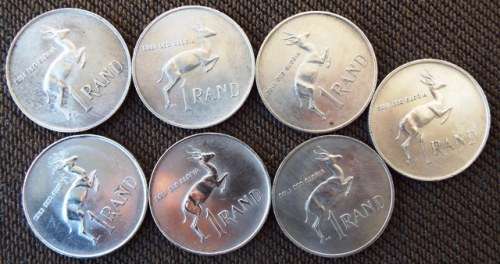 7 X  SILVER R1 COINS