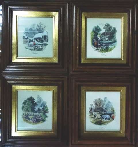 GRAFICHE TASSOTTI Italian PRINTS 4 Seasons Summer Fall Winter Spring renaissance