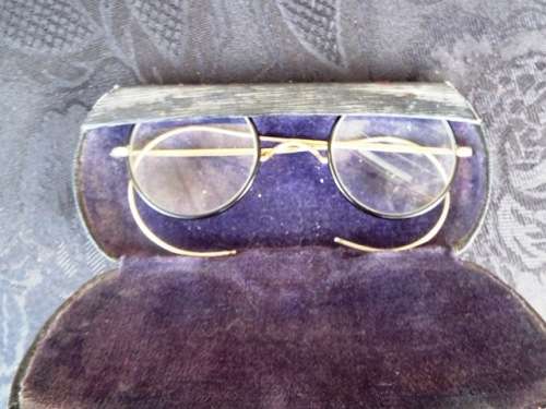 Gold Filled Eyeglasses  1/10 12ct 12k Frame 1900`s Stamped Round Antique Cable Ends