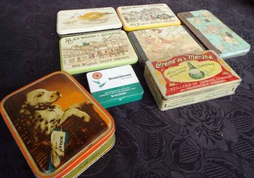 VINTAGE  tins collection  10 x tins  (4)