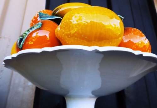 WOW RARE FOUND  massive  Fruit Vegetable Compote Centerpiece Hand  Painted