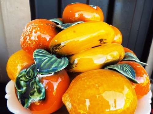 WOW RARE FOUND  massive  Fruit Vegetable Compote Centerpiece Hand  Painted