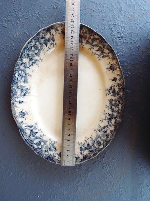 WOW RARE FOUND Paris by TILL & SONS,,,,,Oval Serving Platter Navy by TILL & SONS