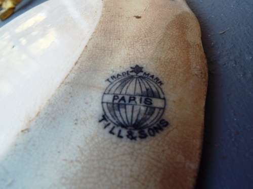 WOW RARE FOUND Paris by TILL & SONS,,,,,Oval Serving Platter Navy by TILL & SONS