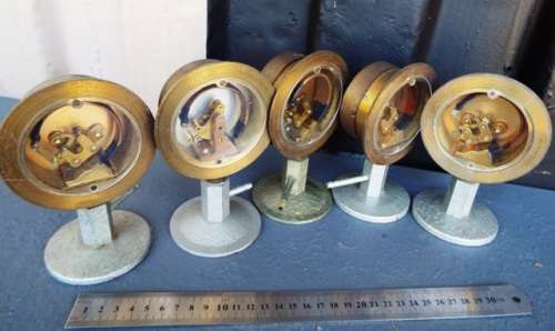 collection of 5 Vintage Griffin & George Absolute Pressure Gauge