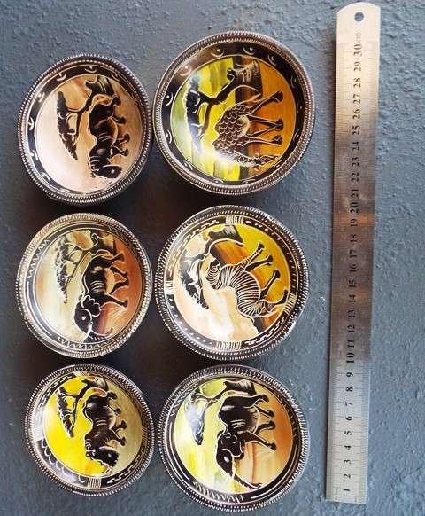 Soapstone Bowls - African  animal Design x 6