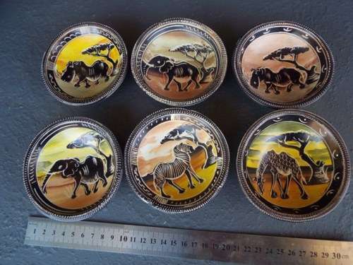 Soapstone Bowls - African  animal Design x 6