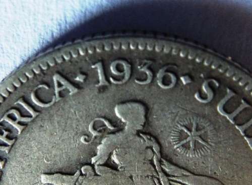 1936 1 silver shilling  george v ,rare coin ,,error on 3 of 1936