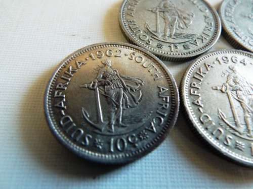 SILVER COINS X  7 coins  shilings and 10c at R1 start