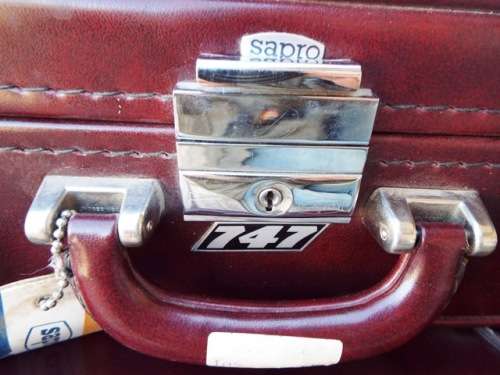 3 x Large vintage Leather Suitcases from 1980s, Vintage Leather Suitcases