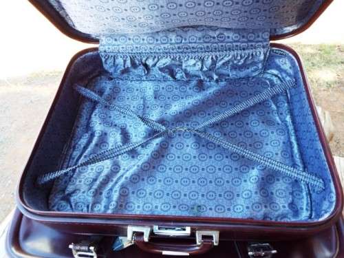 3 x Large vintage Leather Suitcases from 1980s, Vintage Leather Suitcases