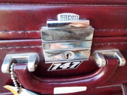 3 x Large vintage Leather Suitcases from 1980s, Vintage Leather Suitcases