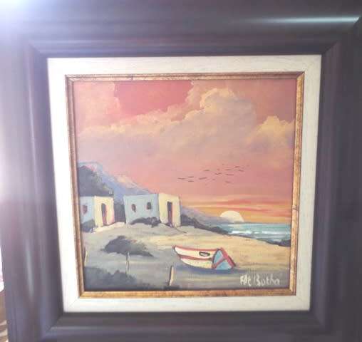 WOW ,investment art   - BEAUTIFUL FRAMED - OIL - ORIGINAL ,,,,,,,,AT BOTHA