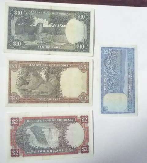 Reserve bank of Rhodesia SUPER SET OF $1,,, $2 ,,,$5 AND $10