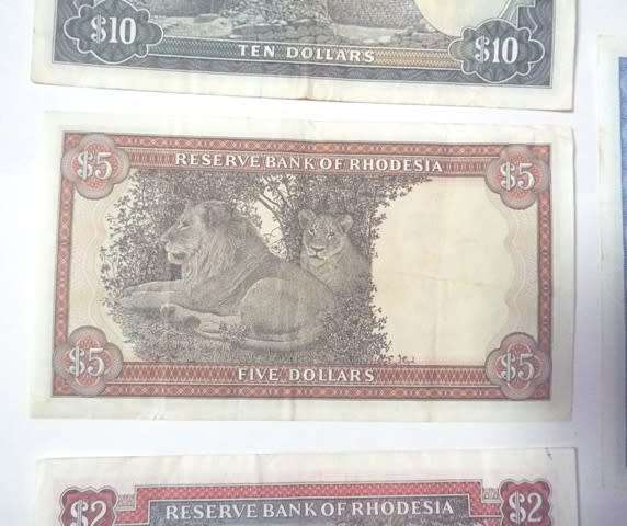 Reserve bank of Rhodesia SUPER SET OF $1,,, $2 ,,,$5 AND $10