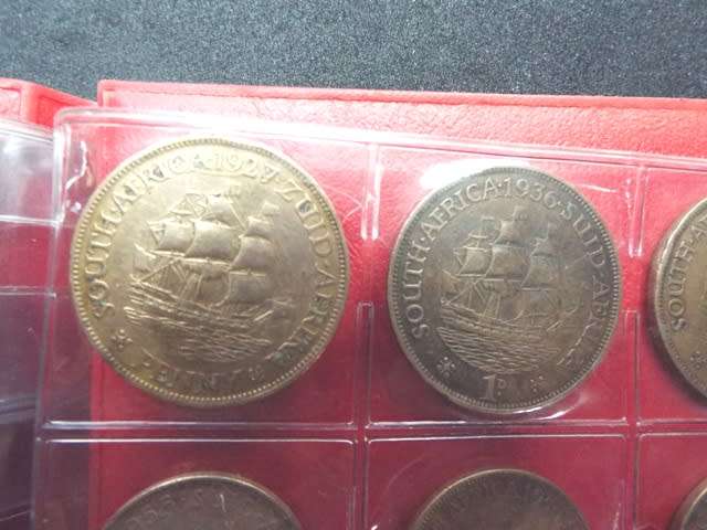 coin album with 60  coins at R1 start about 1/2 silver