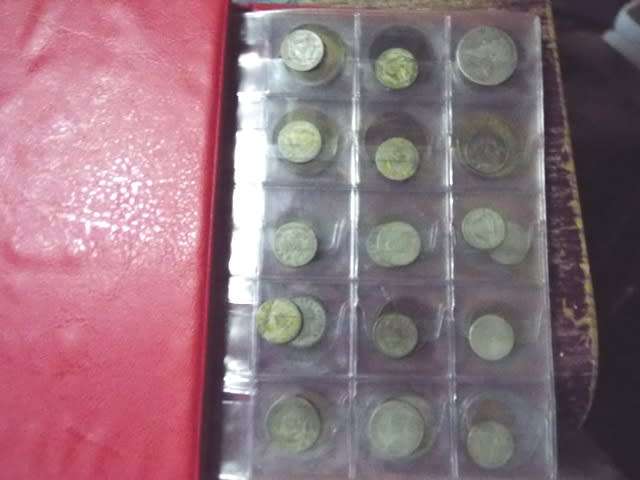 coin album with 60  coins at R1 start about 1/2 silver
