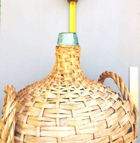 Demijohn Blue Glass Wicker Wrapped Wine Jug Viresa Spain Vintage