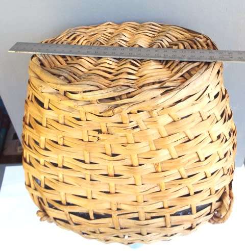 Demijohn Blue Glass Wicker Wrapped Wine Jug Viresa Spain Vintage