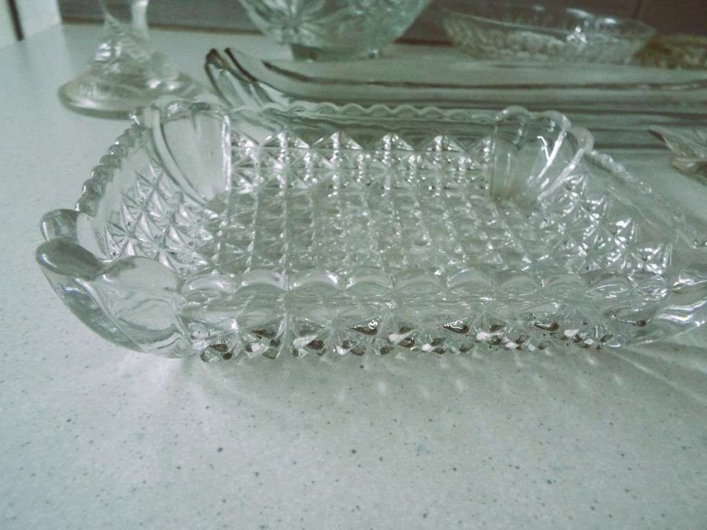 vintage cut glass  large lot 20 items as 1 lot