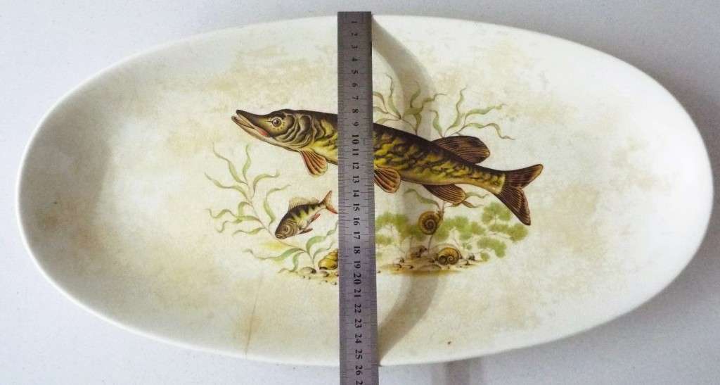 Antique Crown Devon Shaped Serving Plate. massive 50 cm long