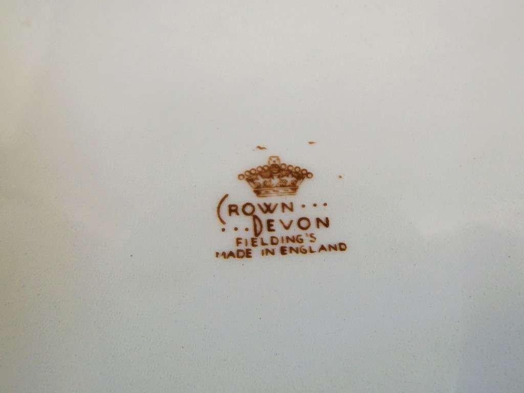 Antique Crown Devon Fieldings Fish Plates ,, Made In England x6