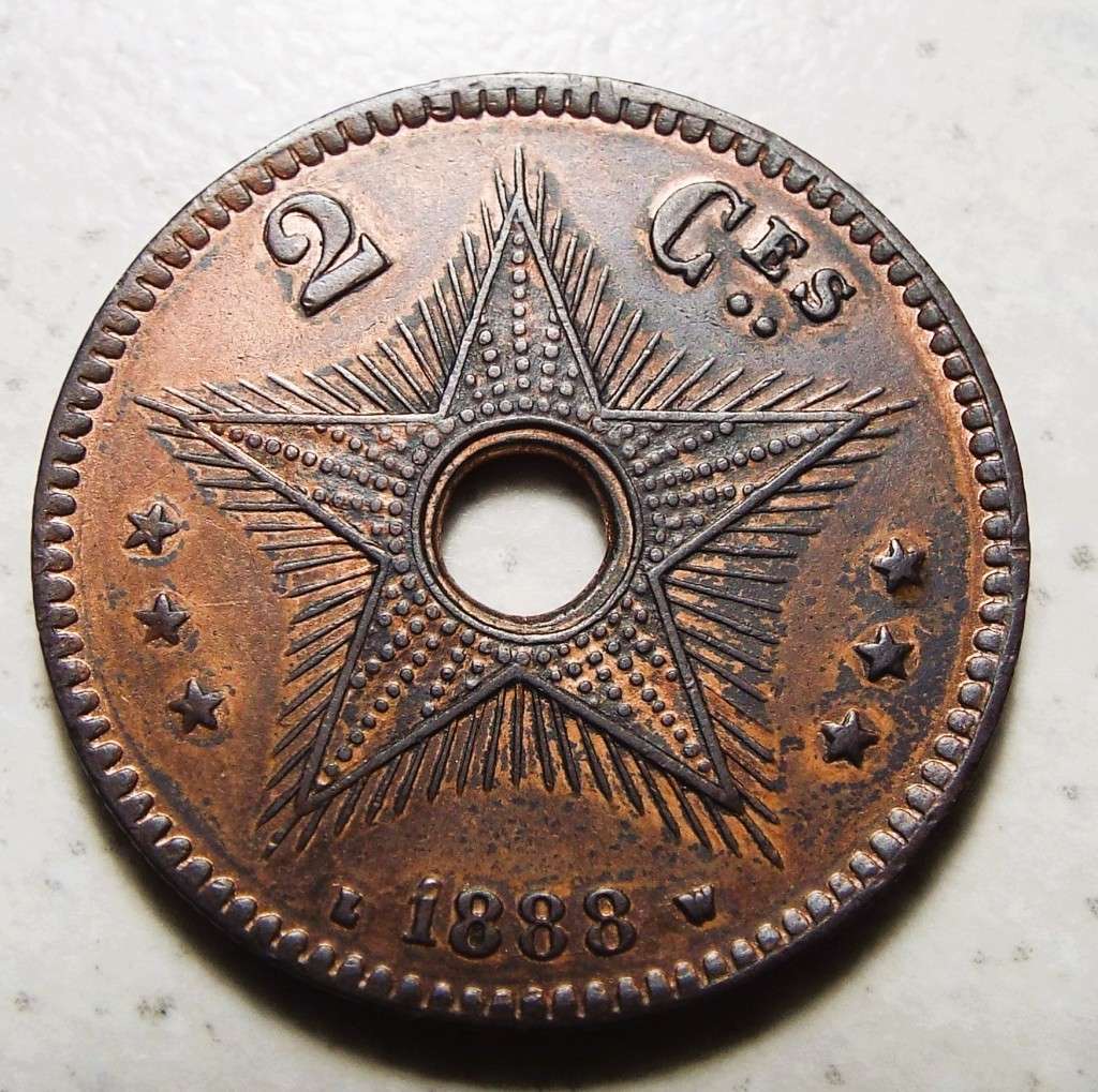 nice 1888 belgian congo 2 cec,,, Antique