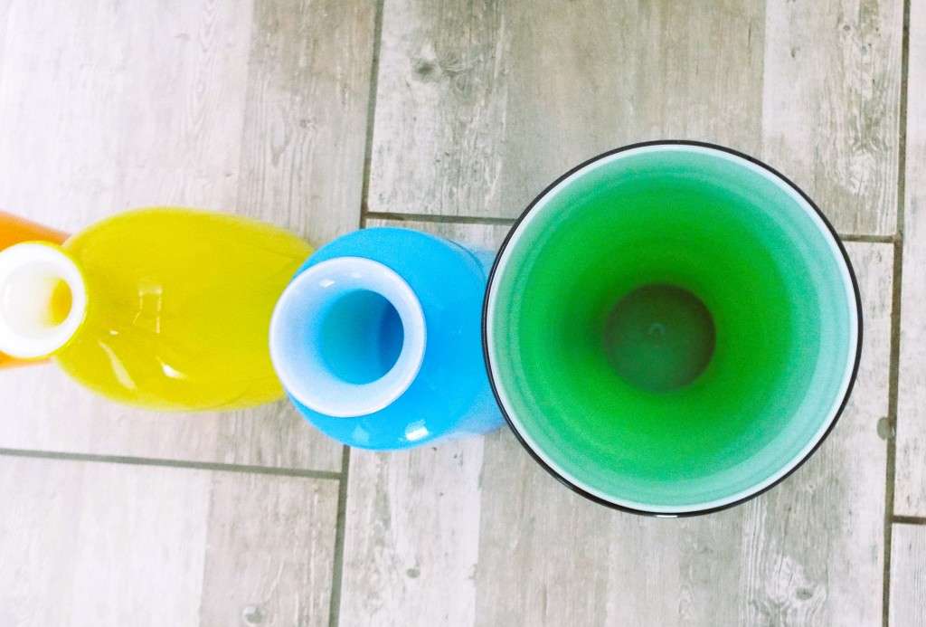 Nice retro vintage Murano Hand Blown Art Glass collection of 4 vases