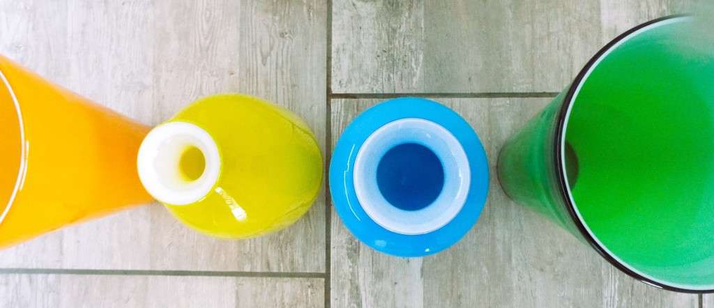 Nice retro vintage Murano Hand Blown Art Glass collection of 4 vases