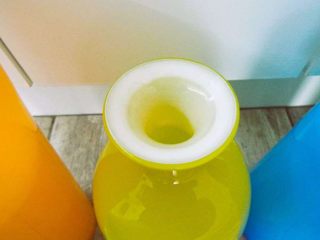 Nice retro vintage Murano Hand Blown Art Glass collection of 4 vases