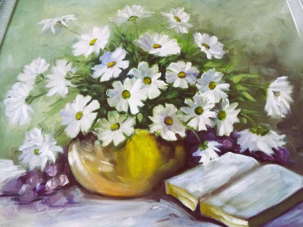 Beautiful!!  Big Still life OIL framed, signed by artist