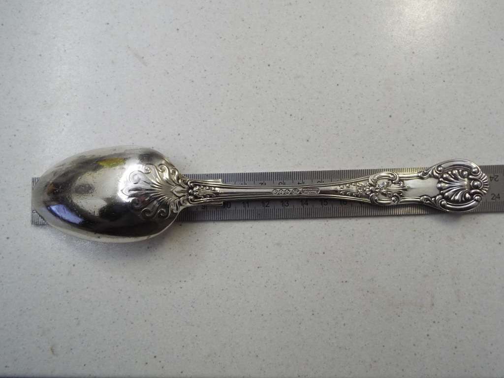 Antique English table spoons full of hallmarks
