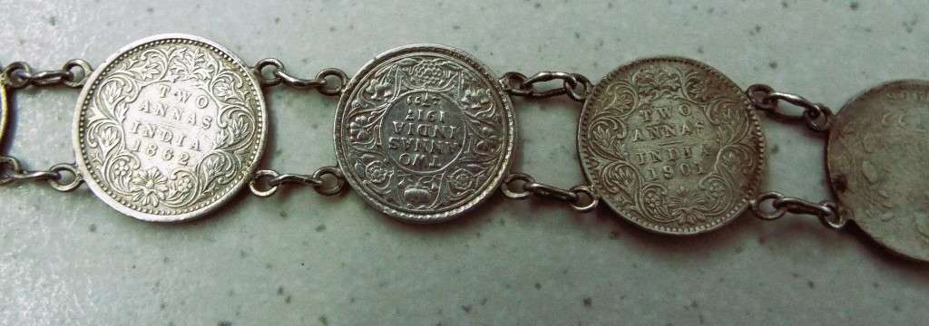 wow antique coin arm band with 9  silver coins