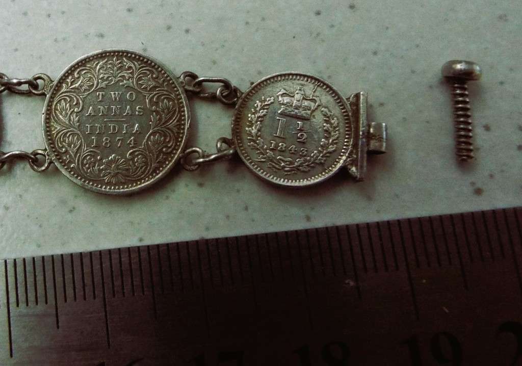 wow antique coin arm band with 9  silver coins