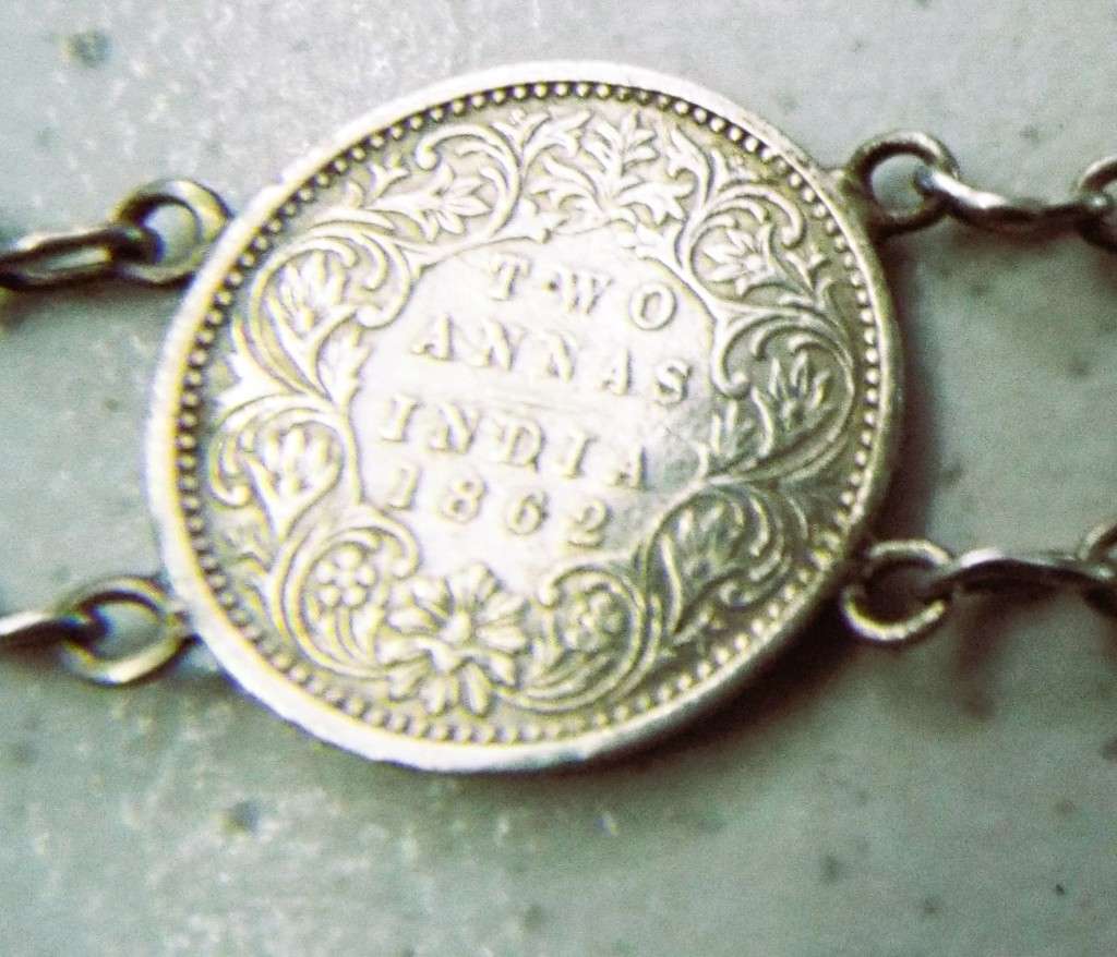 wow antique coin arm band with 9  silver coins