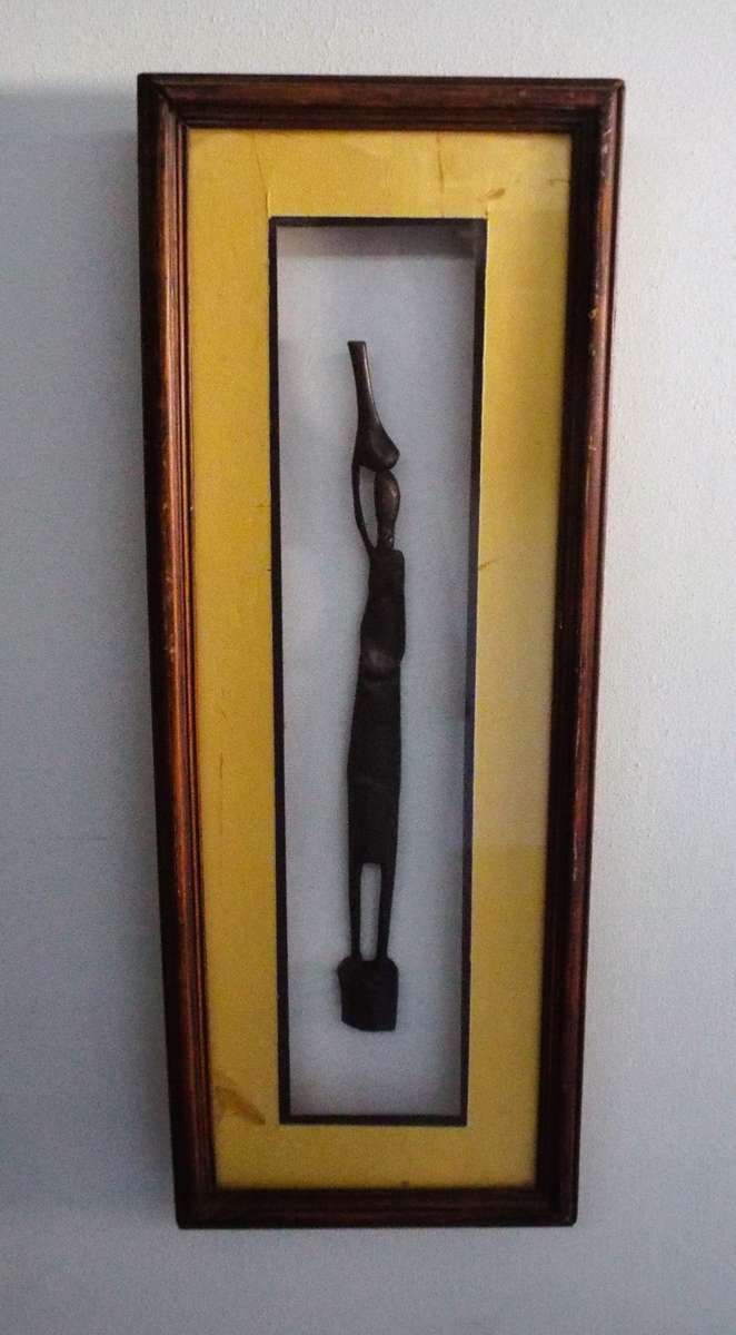 STUNNING!!! box  framed African art nice and big