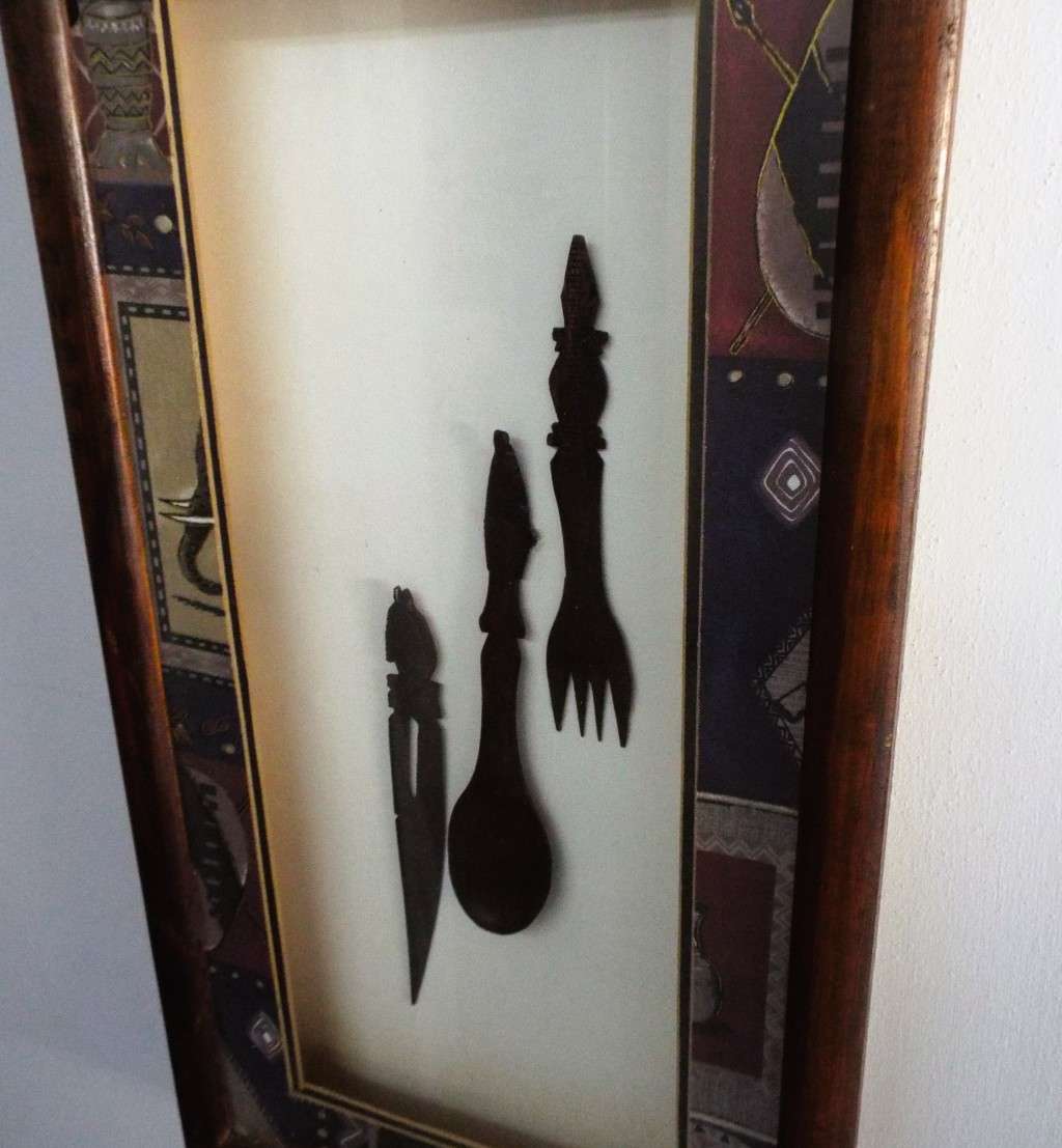 STUNNING!!! box  framed African art nice and big