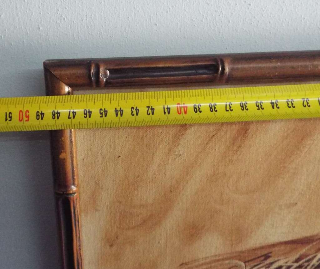 STUNNING!!!  framed oil Asian Man With A Pipe signed by artist