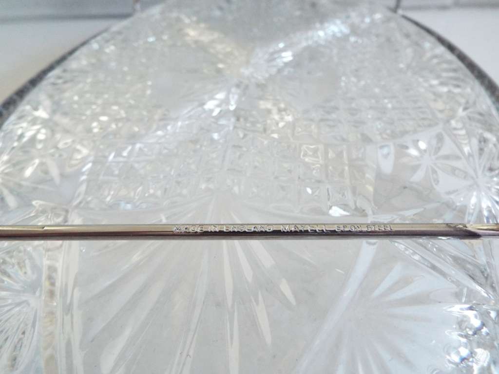 Vintage Silver Plate Oval Footed Tray with Pressed glass relish tray inset