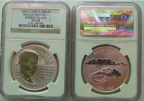 SUPER GRADE,, MS 69 ROBEN ISLAND MANDELA