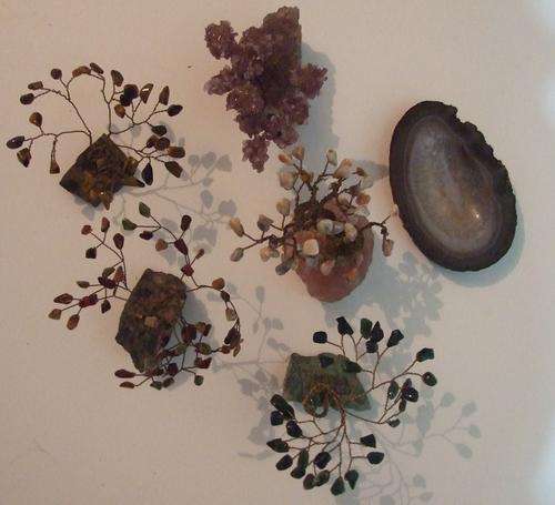 5 Gemstone trees and 1 gemstone trinket dish