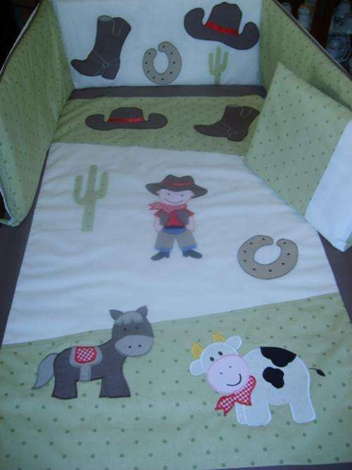 Applique 3 Piece Baby Duvet Cover Set