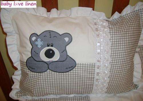 Appliqued "Tatty Teddy" Scatter Cushion & Cover