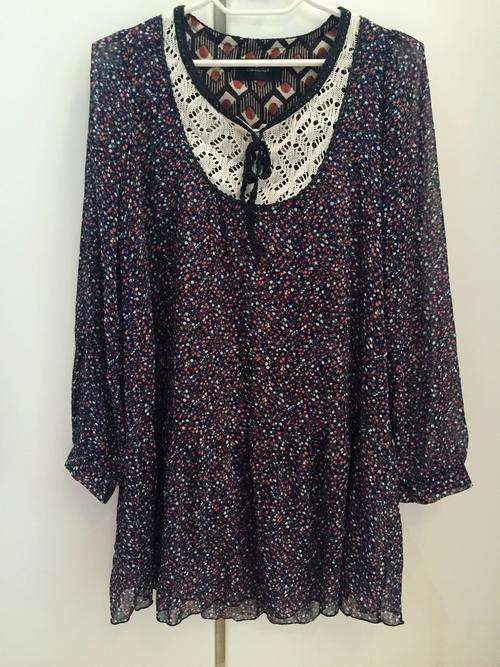 Blue Shivering Skirt-soft chiffon