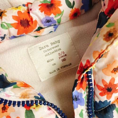 ZARA FLOWER winter jacket 2-3Y