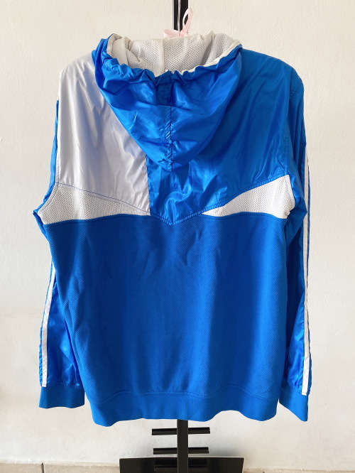 ADIDAS ORIGINAL Blue and White Jacket for Men SIZE M