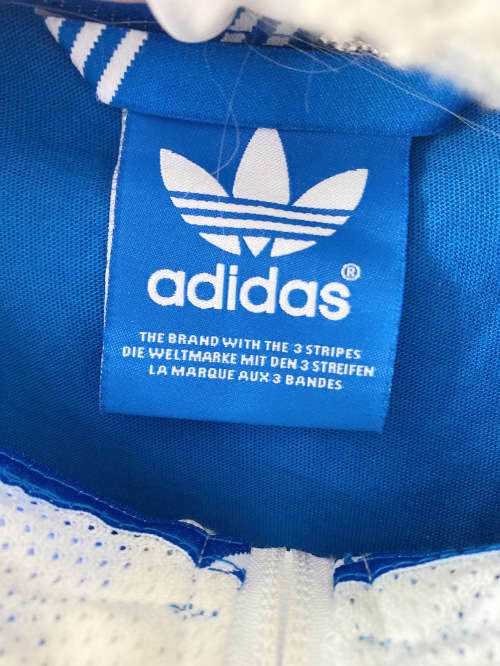 ADIDAS ORIGINAL Blue and White Jacket for Men SIZE M